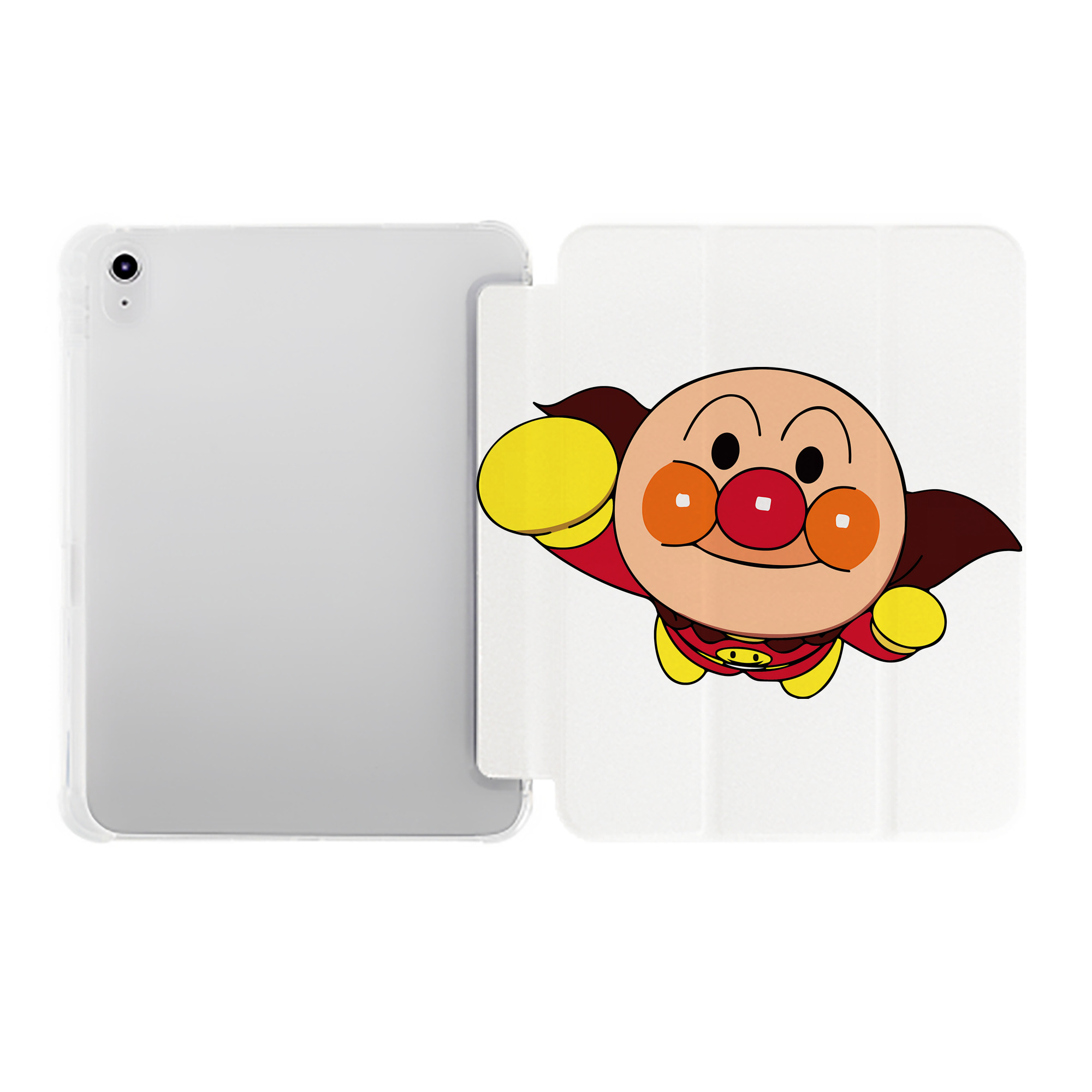 （画像用） アンパンマン Anpanman IPad ケース ペン収納付き 三つ折りスタンド PUレザー×シリコン 対応機種9.5/10.5/10.9インチ